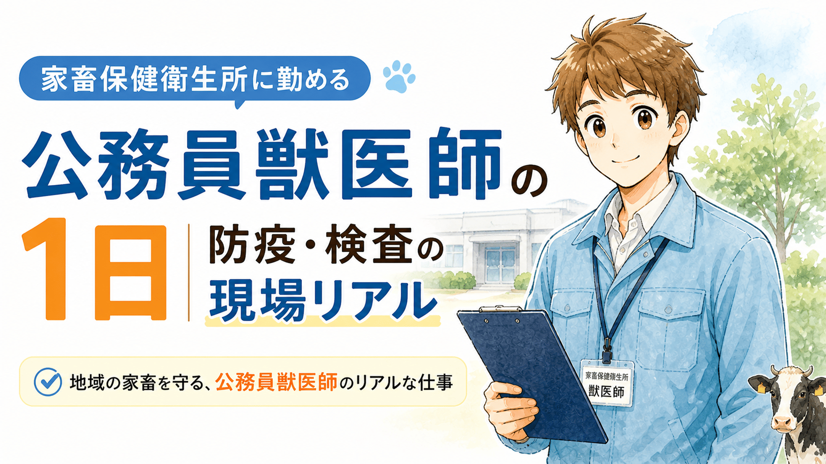 家畜保健衛生所に勤める公務員獣医師の1日|防疫・検査の現場リアル