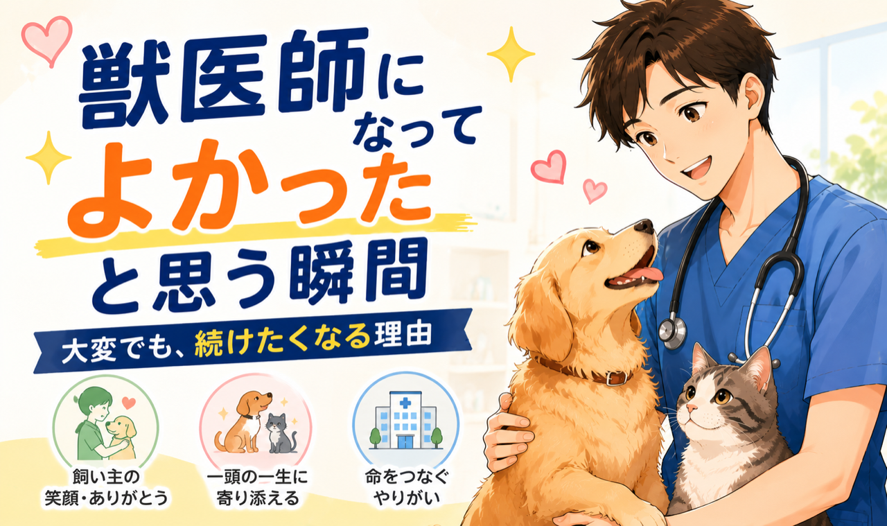 獣医師になってよかったと思う瞬間|大変でも、続けたくなる理由
