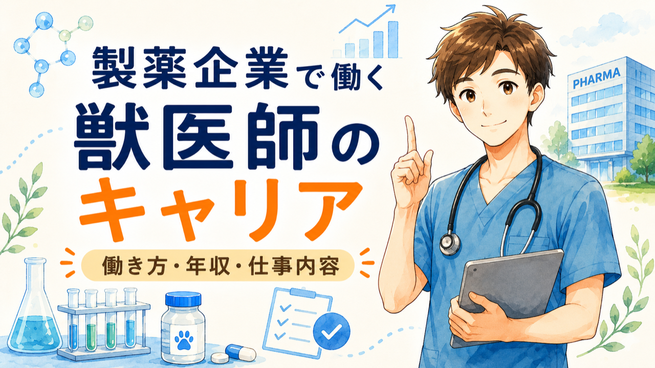 製薬企業で働く獣医師のキャリア|やりがい・年収・職種を同期に聞いた