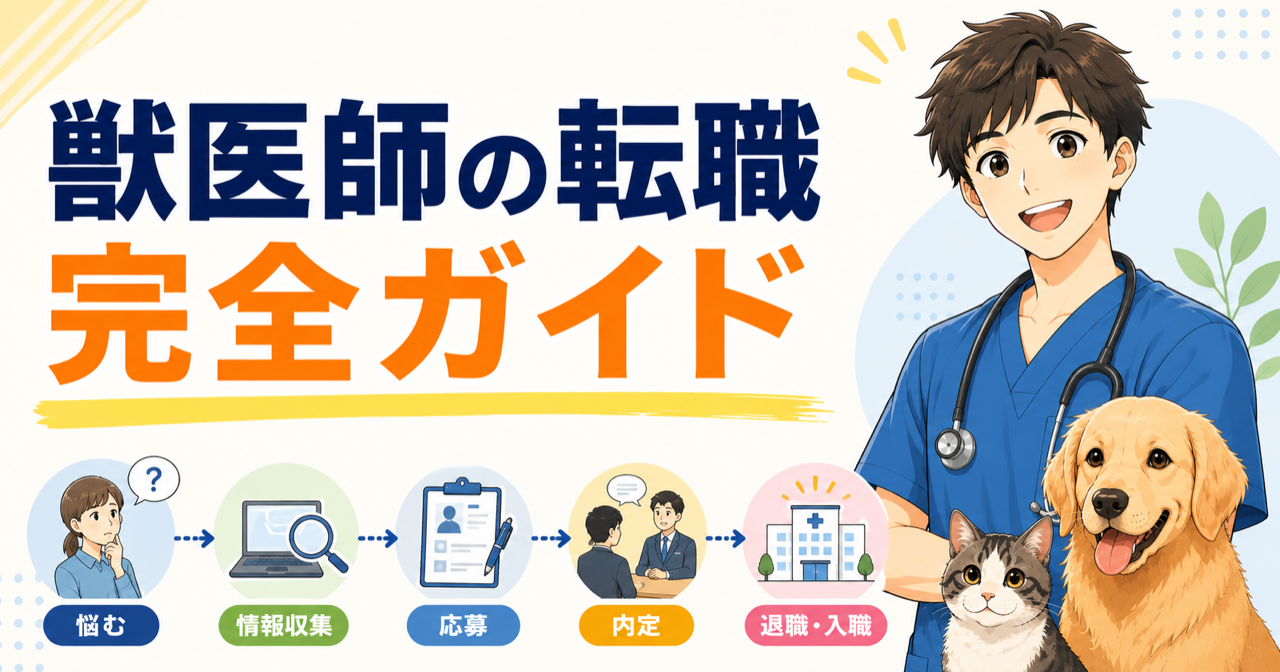 獣医師の転職ロードマップ｜5ステップで解説