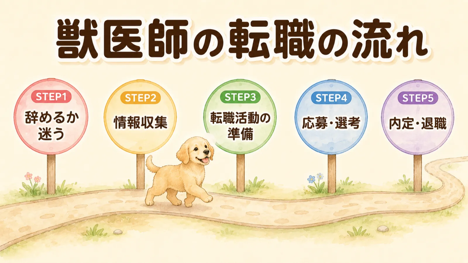 獣医師の転職完全ガイド(STEP1〜5)